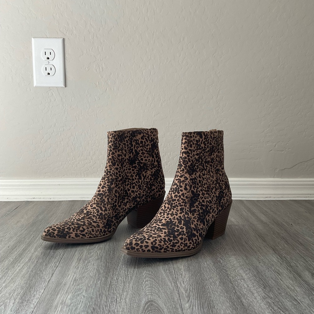 Leopard Print Ankle Boots